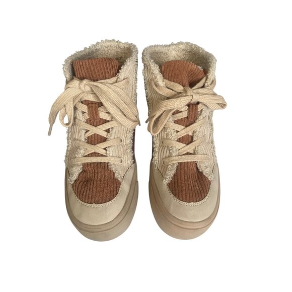 Rocket Dog Flair Irmo Comfort High Top Sneakers Womesn Size 6M Mauve Combo Cord - Picture 4 of 11